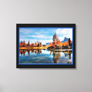 Landscape River In Autumn Canvas Print