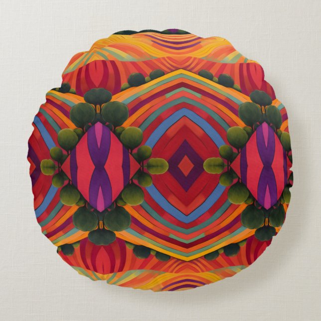 Landscape  round pillow (Front)