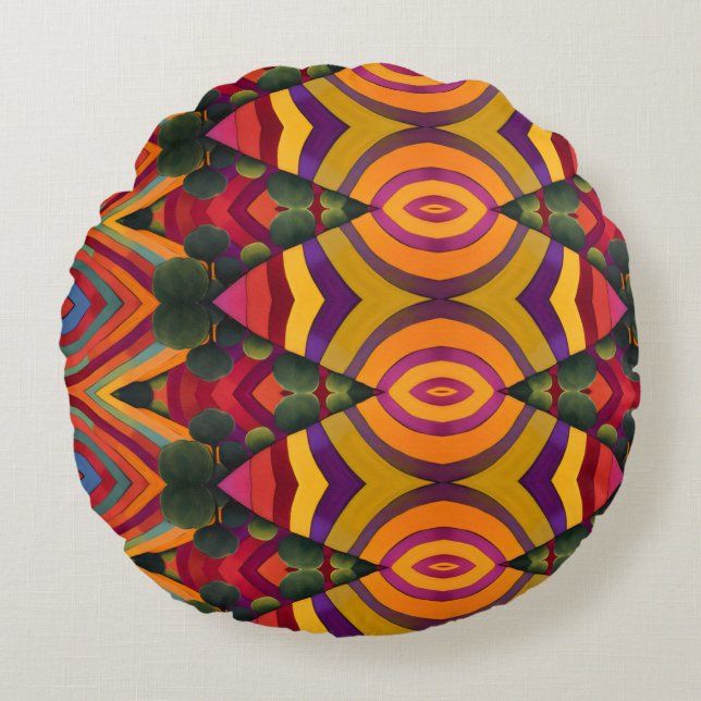 Landscape  round pillow (Front)