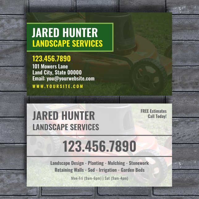 Landscape Services Business Contact Card (Creator Uploaded)