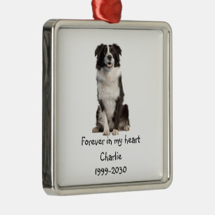 Landscape Size Photo Memorial Keepsake Pet Dog  Metal Ornament