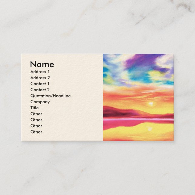 Landscape Sunset Lake Scene - Multi Business Card (Front)