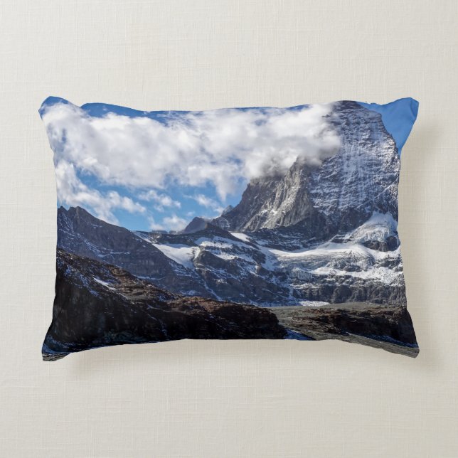 Landscape Swiss Alps Matterhorn Mountain   Accent Pillow (Front)