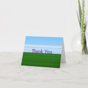 Landscape "Thank You" Customizable Thank You Card