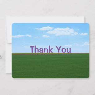 Landscape "Thank You" Customizable Thank You Card