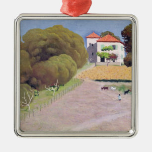 Landscape, The House with the Red Roof, 1924 Metal Ornament