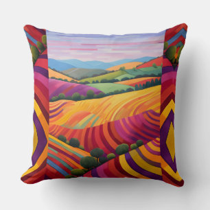 Landscape throw pillow
