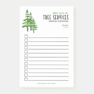 Landscape Tree Services Business Checklist Post-it Notes