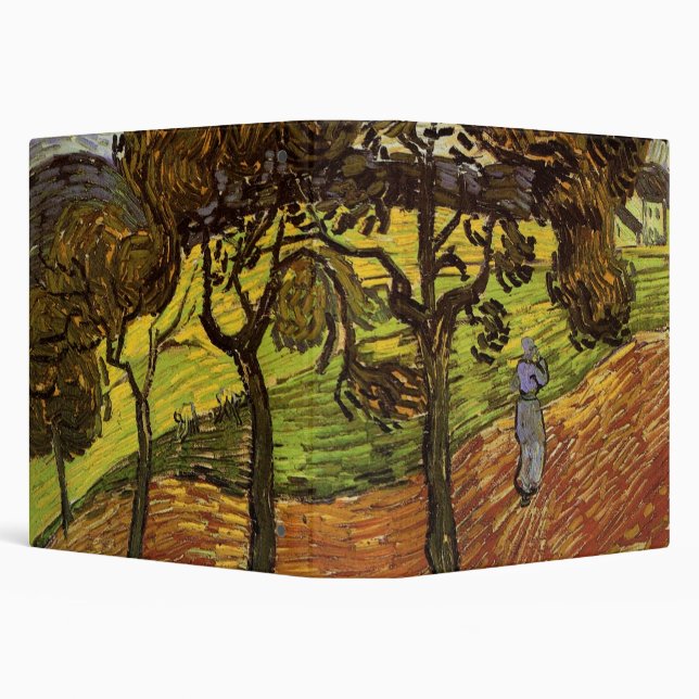 Landscape, Trees and Figures by Vincent van Gogh Binder (Background)