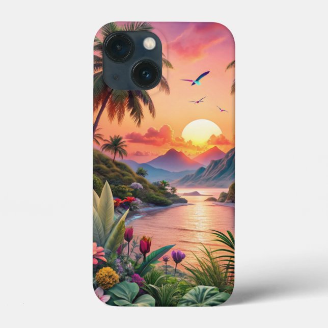 Landscape Tropical Beach Case-Mate iPhone Case (Back)
