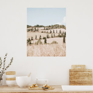 Landscape Tuscany Soft Colours Poster