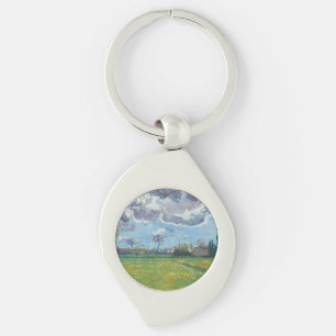 Landscape Under a Stormy Sky Vincent Gogh Keychain