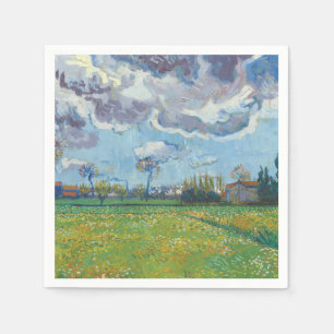 Landscape Under a Stormy Sky Vincent Gogh Napkin
