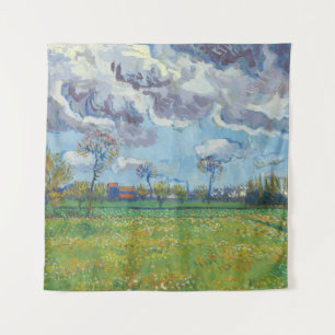 Landscape Under a Stormy Sky Vincent Gogh  Tapestry
