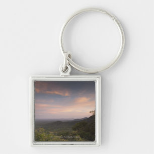 Landscape Under A Sunset Keychain