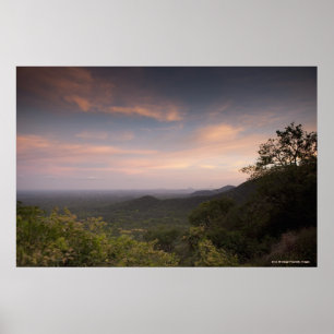Landscape Under A Sunset Poster