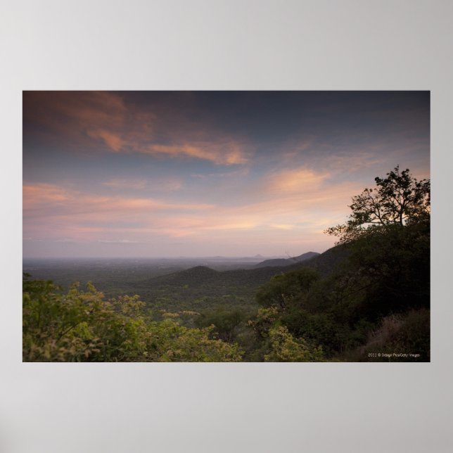 Landscape Under A Sunset Poster (Front)