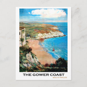 Landscape view of the Gower coast, south wales Postcard
