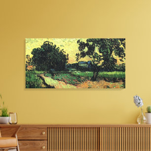 Landscape w Chateau of Auvers by Vincent van Gogh Canvas Print