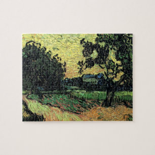 Landscape w Chateau of Auvers by Vincent van Gogh Jigsaw Puzzle