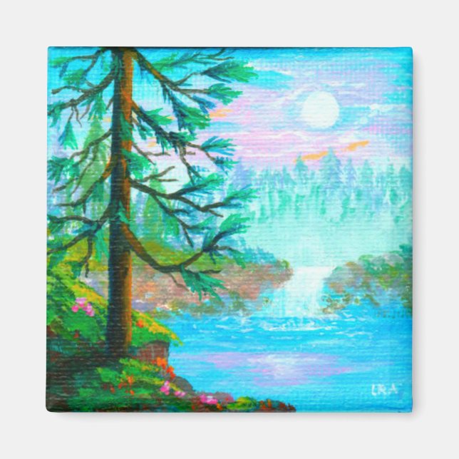 Landscape Waterfall Creationarts Magnet (Front)