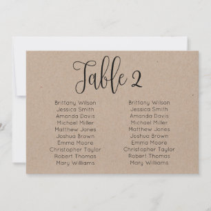 Landscape wedding seating chart. Rustic modern Invitation