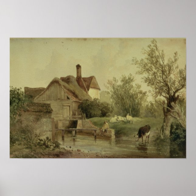Landscape with a cottage poster (Front)
