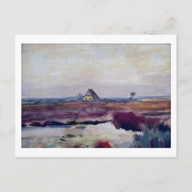 Landscape with a Farm, Van Gogh Fine Art Postcard (Front)