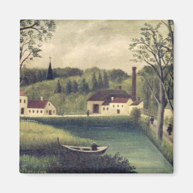 Landscape with a Fisherman, after 1886 Magnet (Front)