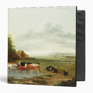 Landscape with a Herdsman and Cattle (oil on canva Binder
