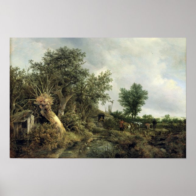 Landscape with a Hut, 1646 Poster (Front)
