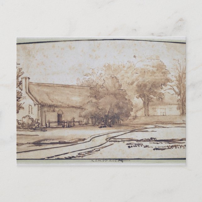 Landscape with a Peasant's House, 1640s Postcard (Front)