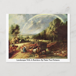 Landscape With A Rainbow By Peter Paul Rubens Postcard