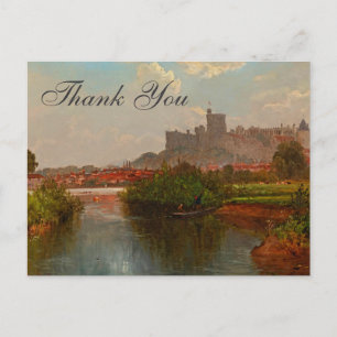 Landscape with a View of Windsor Castle Thank You Postcard