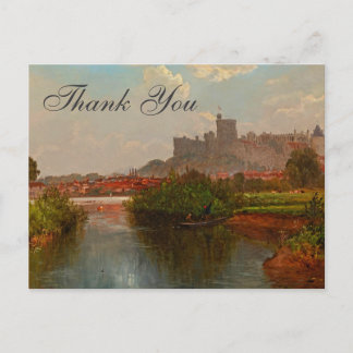 Landscape with a View of Windsor Castle Thank You Postcard