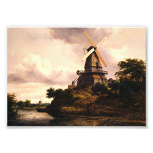 Landscape with a Windmill Photo Print
