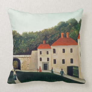 Landscape with an Arch and Three Houses, 1907 (oil Throw Pillow