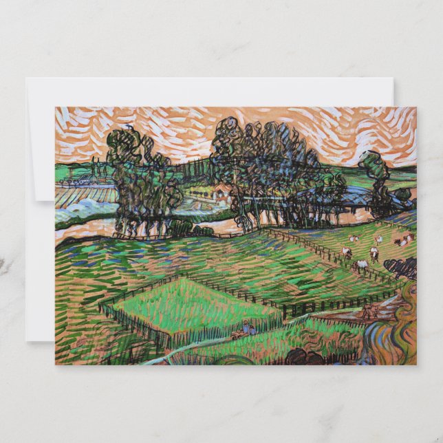 Landscape with Bridge Across the Oise Holiday Card (Front)