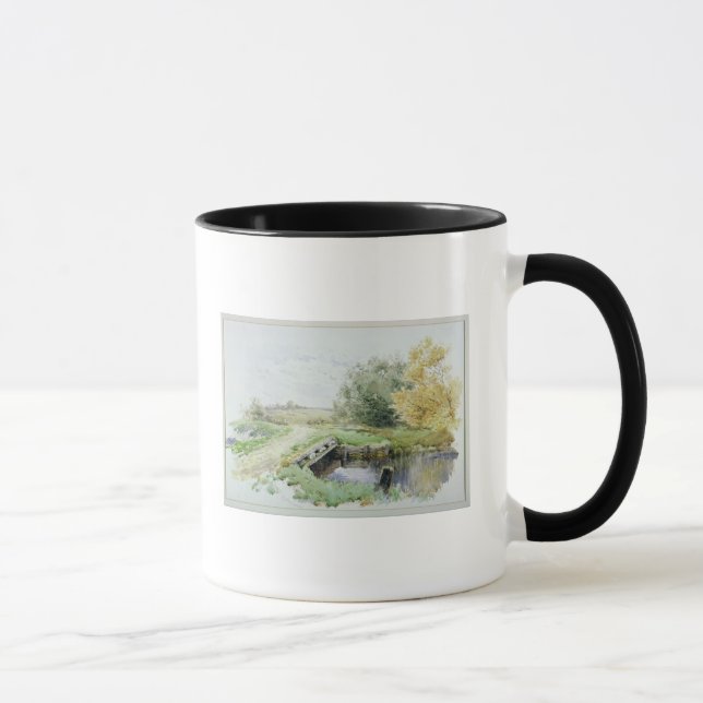 Landscape with bridge over a stream mug (Right)