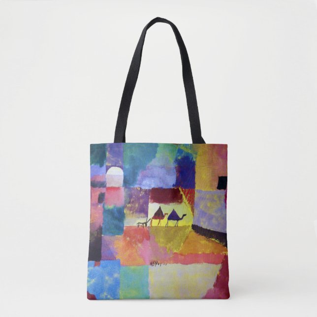 Landscape with Camels, Paul Klee Tote Bag (Front)