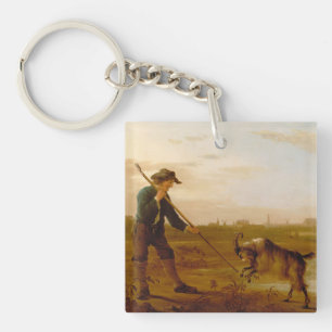 Landscape with cattle Aelbert Cuyp Keychain