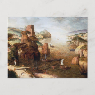 Landscape with Christ by Bruegel the Elder Postcar Postcard