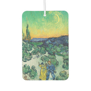 Landscape with Couple Walking & Crescent Moon Air Freshener