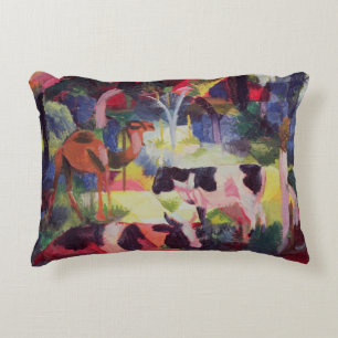 Landscape with Cows and a Camel Accent Pillow