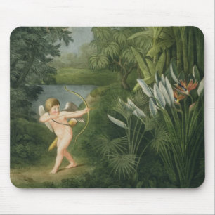Landscape with Cupid aiming an arrow at a Parrot o Mouse Pad