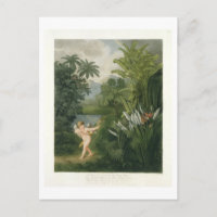 Landscape with Cupid aiming an arrow at a Parrot o