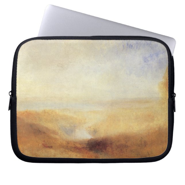 Landscape with Distant River Bay by Joseph Turner Laptop Sleeve (Front)