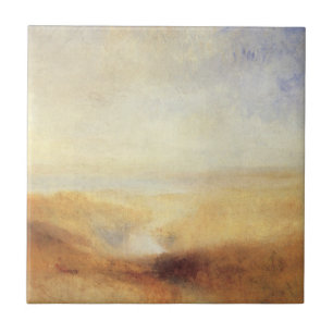 Landscape with Distant River Bay by Joseph Turner Tile