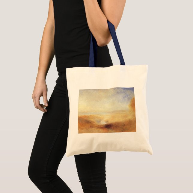 Landscape with Distant River Bay by Joseph Turner Tote Bag (Front (Product))