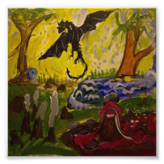 Landscape with Dragon by Genevieve & John Photo Print